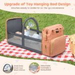 Diaper Bag Backpack, Multifunctional Baby Diaper Bags with Foldable Crib & Changing Station,Large Capacity Portable Travel Back Pack W/ USB Charging Port & Stroller Strap, Baby...