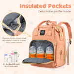 Diaper Bag Backpack, Multifunctional Baby Diaper Bags with Foldable Crib & Changing Station,Large Capacity Portable Travel Back Pack W/ USB Charging Port & Stroller Strap, Baby...