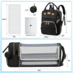 Diaper Bag Backpack, Portable Baby Bag with Changing Station, Large Capacity Baby Diaper Bags w/ Stroller Straps & Insulated Pockets, Multipurpose Waterproof Travel Backpack...