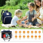 Diaper Bag Backpack - Tote - Multi function Waterproof Diaper Bag, Travel Essentials Baby Bag with Changing Pad, Stroller Straps & Pacifier Case - Unisex, Black