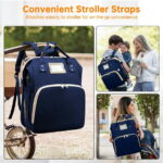 Diaper Bag Backpack - Tote - Multi function Waterproof Diaper Bag, Travel Essentials Baby Bag with Changing Pad, Stroller Straps & Pacifier Case - Unisex, Black