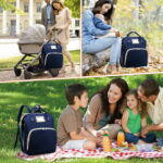 Diaper Bag Backpack - Tote - Multi function Waterproof Diaper Bag, Travel Essentials Baby Bag with Changing Pad, Stroller Straps & Pacifier Case - Unisex, Black