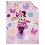 Disney Minnie Mouse 5-Piece Toddler Bedding Set & Blanket Bundle, Toddler Bed, Girl, Pink, Polyester