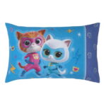 Disney Super Kitties 5-Pc Toddler Bed Set-Comforter, Top and Bottom Sheet, Pillowcase, Blanket, Girl