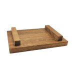 Display Pedestal Stand,Wood Riser for display decorative kitchen counter,Wooden Pedestal stand for decor coffee bar,bathroom soap holder dish tray footed tray,centerpiece...