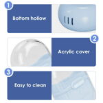 DODAMOUR 2 Pack Travel Soap Case, Portable Soap Container with Lid, Plastic Leakproof Bar Soap Holder Dish for Traveling, Camping, Gym, Bathroom (White, Blue)