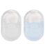 DODAMOUR 2 Pack Travel Soap Case, Portable Soap Container with Lid, Plastic Leakproof Bar Soap Holder Dish for Traveling, Camping, Gym, Bathroom (White, Blue)