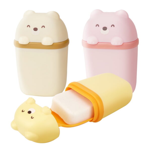 DODAMOUR 3 Pack Travel Soap Case, Leakproof Soap Container with Lid, Portable Soap Dish for Traveling, Camping, Gym, Bathroom