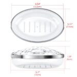 DODAMOUR Travel Soap Dish, Leakproof Travel Soap Case with Lid, Bar Soap Holder Travel Container for Camping, Outdoor, Bathroom, Hiking Traveling (Transparent)