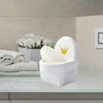 DOMELAY 2xSoap Holder Soap Container Unique Soap Dish for Countertop Laundry Room Sink