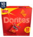 Doritos Nacho Cheese Tortilla Snack Chips, 1oz, 10 Count Bags
