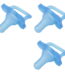 Dr. Brown's Happy Paci 100% Silicone Baby Pacifier, Age 0-6 Months, Blue, BPA Free, 3 Pack