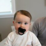 Dr. Brown's HappyPaci 100% Silicone Baby Pacifier, 0-6m, BPA-Free, Black/Cool Gray/White, 3 Pack