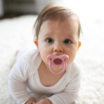 Dr. Brown's HappyPaci 100% Silicone Baby Pacifier 0-6m, BPA Free, White, Pink, Light Pink, 3 Pack