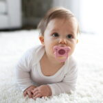 Dr. Brown's HappyPaci 100% Silicone Baby Pacifier 0-6m, BPA Free, White, Pink, Light Pink, 3 Pack