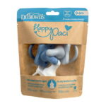 Dr. Brown's HappyPaci 100% Silicone Baby Pacifier, One-Piece, White/Blue/Light Blue, 0-6m, 3 Pack