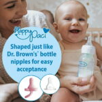 Dr. Brown's HappyPaci 100% Silicone Pacifier 0-6m, BPA Free, Cool Gray, Green, Ecru, 3 Pack