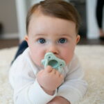 Dr. Brown's HappyPaci 100% Silicone Pacifier 0-6m, BPA Free, Cool Gray, Green, Ecru, 3 Pack