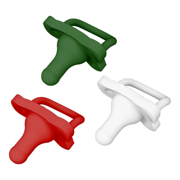 Dr. Brown's Holiday HappyPaci, 100% Silicone Baby Pacifier 0-6m, Red/Green/White, BPA Free, 3 Pack