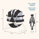 Dream On Me Karley Bassinet in Black, Quick Fold and Easy to Carry, Large Storage Basket