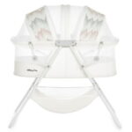 Dream On Me Karley Bassinet in Dove White, Quick Fold and Easy to Carry, Large Storage Basket