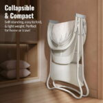 Dream On Me Karley Bassinet in Dove White, Quick Fold and Easy to Carry, Large Storage Basket