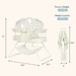 Dream On Me Karley Bassinet in French White, Quick Fold and Easy to Carry, Large Storage Basket
