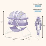 Dream On Me Karley Bassinet in Periwinkle, Quick Fold and Easy to Carry, Large Storage Basket
