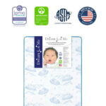Dream on Me Twinkle 5" 88 Coil Crib & Toddler Mattress, Blue Clouds, Greenguard Gold Certified