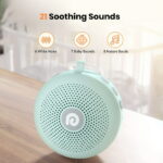 Dreamegg Travel Sound Machine Portable for Baby Adult Sleep Rechargable 21 Soothing Sound Therapy for Home Therapy Baby Gift, Green