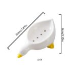 Duck Shape Soap Dishes, Soap Holder with Drain,Soap Dish Container,Dish Soap Tray, Sponge Holder, Soap Tray for Shower, Bathroom, Bar, Kitchen
