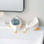 Duck Shape Soap Dishes, Soap Holder with Drain,Soap Dish Container,Dish Soap Tray, Sponge Holder, Soap Tray for Shower, Bathroom, Bar, Kitchen