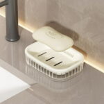 EARKITY Soap Holder, Travel Soap Case, Soap Dish with Lid, Soap Box with Removable Draining Layer, Portable Soap Container for Bathroom, Gym, Camping, Traveling, Hiking