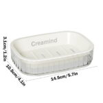 EARKITY Soap Holder, Travel Soap Case, Soap Dish with Lid, Soap Box with Removable Draining Layer, Portable Soap Container for Bathroom, Gym, Camping, Traveling, Hiking