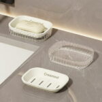 EARKITY Soap Holder, Travel Soap Case, Soap Dish with Lid, Soap Box with Removable Draining Layer, Portable Soap Container for Bathroom, Gym, Camping, Traveling, Hiking