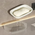 EARKITY Soap Holder, Travel Soap Case, Soap Dish with Lid, Soap Box with Removable Draining Layer, Portable Soap Container for Bathroom, Gym, Camping, Traveling, Hiking