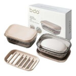 EARKITY Soap Holder, Travel Soap Case, Soap Dish with Lid, Soap Box with Removable Draining Layer, Portable Soap Container for Bathroom, Gym, Camping, Traveling, Hiking