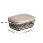 EARKITY Soap Holder, Travel Soap Case, Soap Dish with Lid, Soap Box with Removable Draining Layer, Portable Soap Container for Bathroom, Gym, Camping, Traveling, Hiking