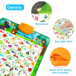 Electronic Alphabet Poster Toddler Toys, Interactive Toys Alphabet Wall Chart, ABC Chart for Toddlers, Montessori Learning Toys for 1 2 3 4 Years Old