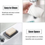 Emlimny Self Draining Soap Dishes, 3 Pcs Silicone Soap Saver, Waterfall Drainer Soap Holder for Bathroom, Extend Soap Life, Keep Soap Bars Dry Clean & Easy Cleaning (White,...