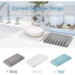 Emlimny Self Draining Soap Dishes, 3 Pcs Silicone Soap Saver, Waterfall Drainer Soap Holder for Bathroom, Extend Soap Life, Keep Soap Bars Dry Clean & Easy Cleaning (White,...