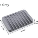Emlimny Self Draining Soap Dishes, 3 Pcs Silicone Soap Saver, Waterfall Drainer Soap Holder for Bathroom, Extend Soap Life, Keep Soap Bars Dry Clean & Easy Cleaning (White,...
