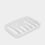 Essentra Home Matte White Self-Draining Rectangular Soap Dish