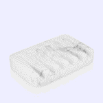 Essentra Home Matte White Self-Draining Rectangular Soap Dish