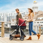 Evenflo Omni Plus Modular Travel System with LiteMax Sport Rear-Facing Infant Car Seat, Hyperion Red, 22lb