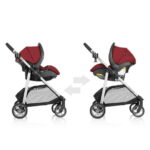 Evenflo Omni Plus Modular Travel System with LiteMax Sport Rear-Facing Infant Car Seat, Hyperion Red, 22lb