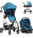 Evenflo Omni Plus Modular Travel System with LiteMax Sport Rear-Facing Infant Car Seat, Tazi Blue