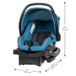 Evenflo Omni Plus Modular Travel System with LiteMax Sport Rear-Facing Infant Car Seat, Tazi Blue
