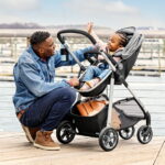 Evenflo Omni Plus Modular Travel System with LiteMax Sport Rear-Facing Infant Car Seat, Tazi Blue