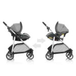 Evenflo Omni Plus Modular Travel System with LiteMax Sport Rear-Facing Infant Car Seat (Brizo Pink), Girl